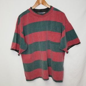 Vtg Island Force Red/Green T-Shirt Single Stitch
